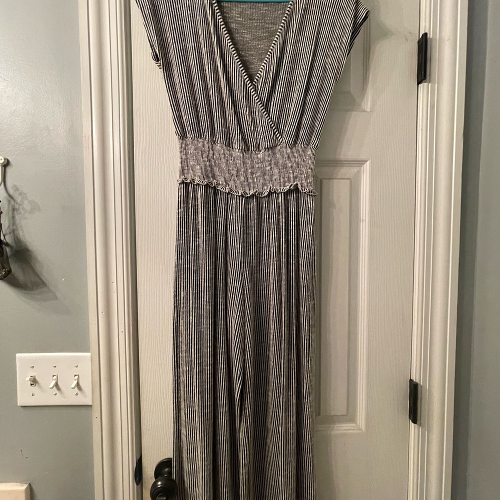 Striped Black and White Maxi Dress